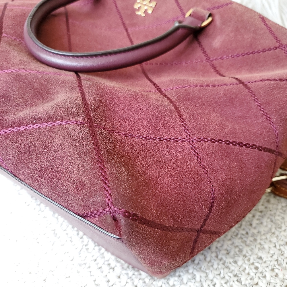 🔥Tory Burch Frida stitched suede satchel - Picture 7 of 11